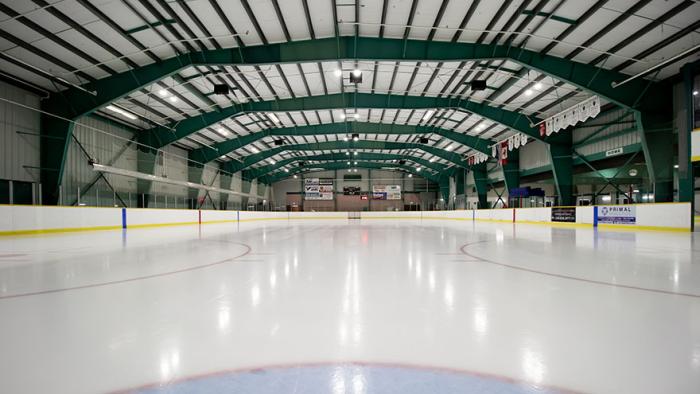 Looking down the arena 2 ice surface